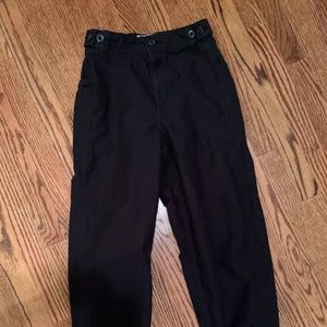 Everlane black fatigue barrel pants, size 0